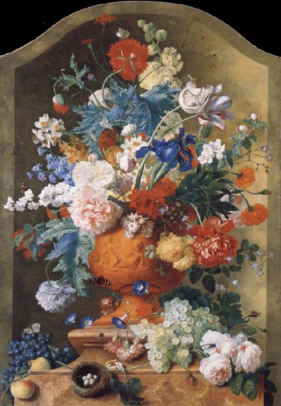 HUYSUM, Jan van Flowers in a Terracotta Vase